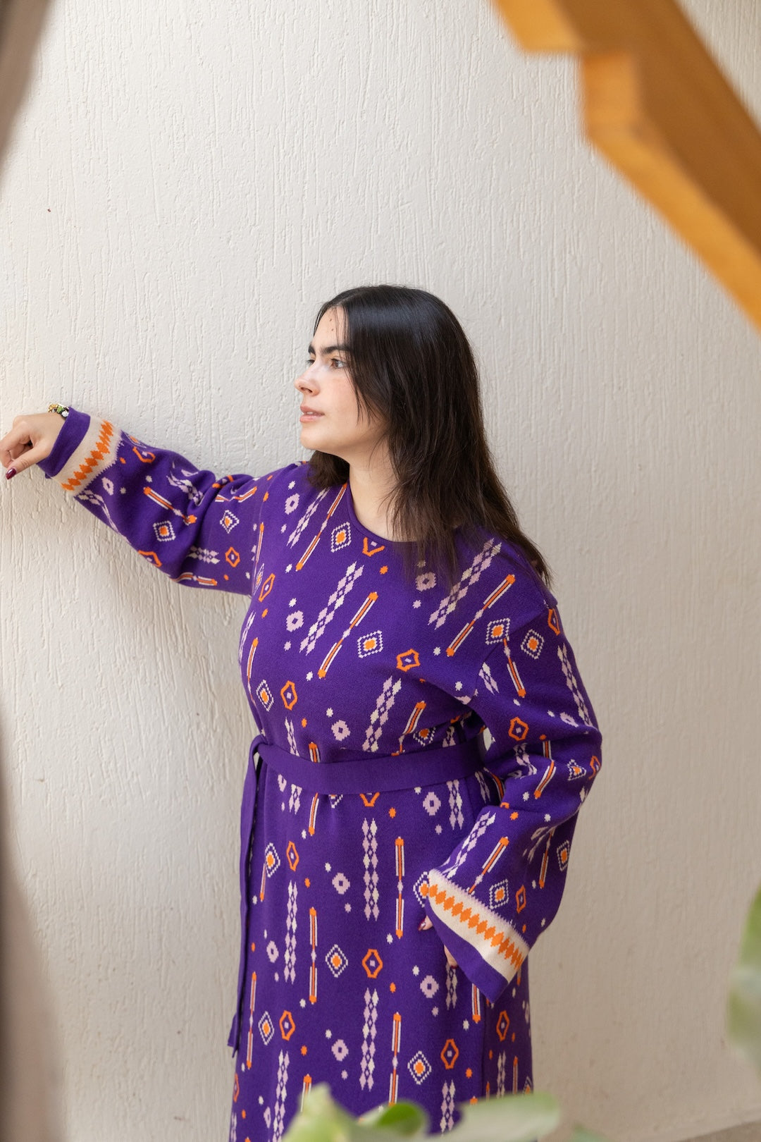 Image of Purple Effortless Knit Maxi Dress – Style with Every Step